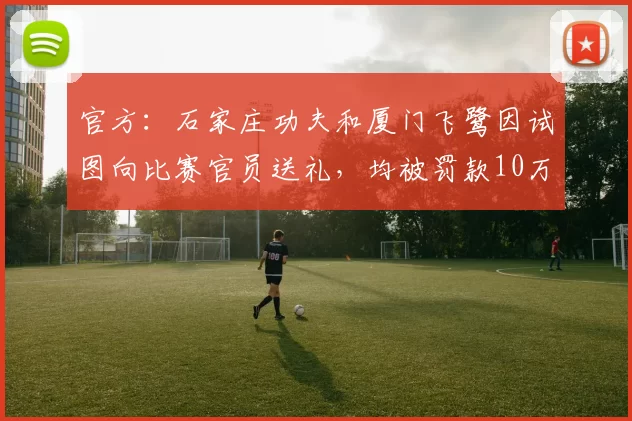 官方:石家庄功夫和厦门飞鹭因试图向比赛官员送礼,均被罚款10万元